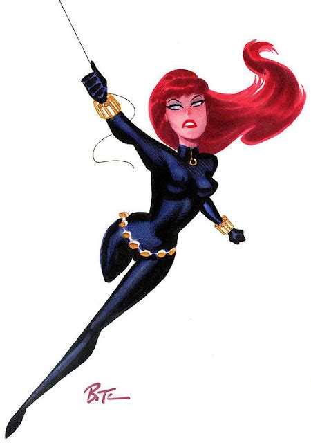Fashion And Action The Black Widow Bruce Timm Art Gallery