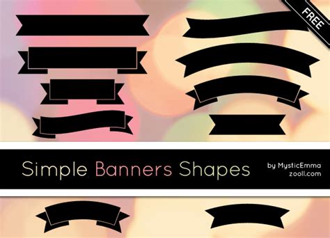 Goodies Simple Banners Custom Shapes Graphic Design