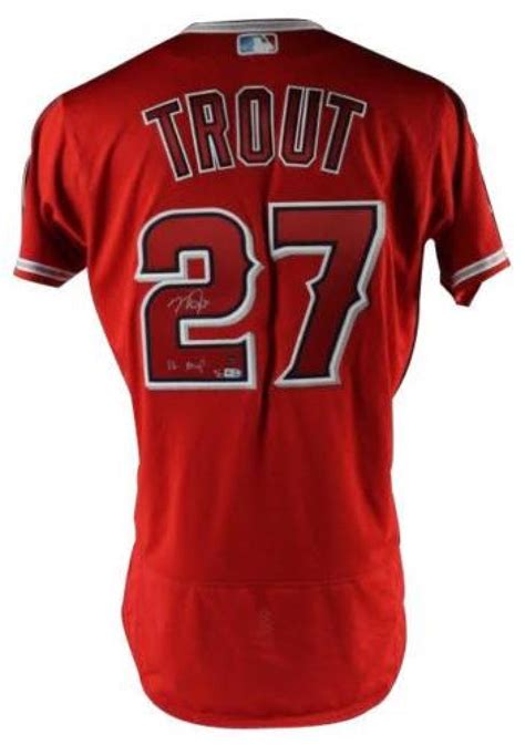 Mike Trout Signed Angels Limited Edition Majestic Jersey Inscribed 16