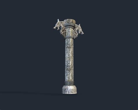 3d Model Norse Column Low Poly Vr Ar Low Poly Cgtrader
