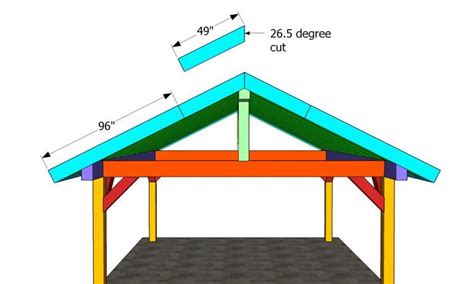18x18 Gable Pavilion Roof Plans Myoutdoorplans Free Woodworking