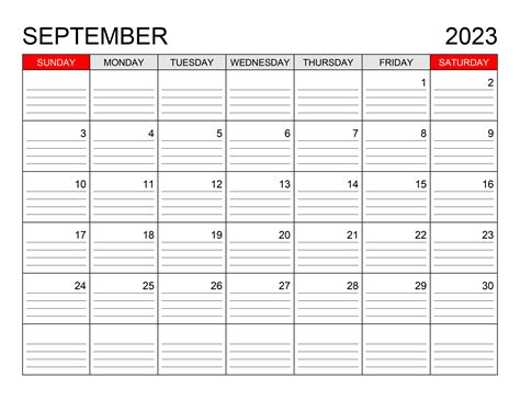 Calendar For September 2023 Free Calendar Su