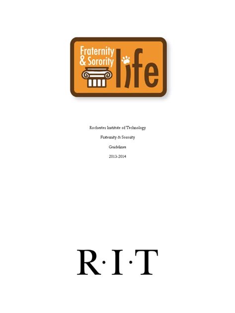 Rit Fraternity And Sorority Guidelines A Comprehensive Reference For