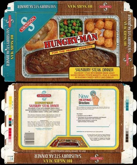I love to cook the foods that i used to eat when i was a kid. 1970s - Swanson TV Dinner | Tv dinner