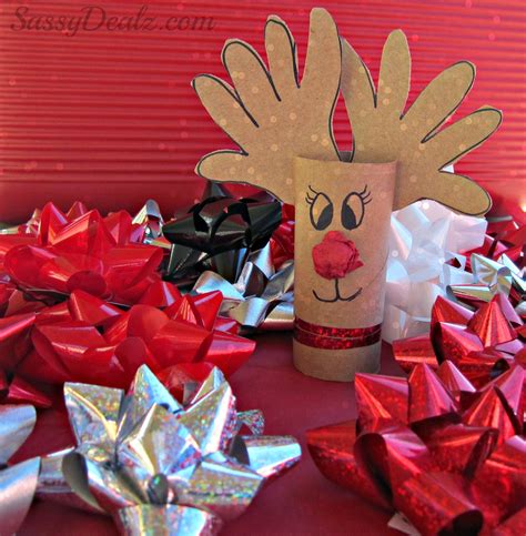 Handprint Reindeer Toilet Paper Roll Craft For Kids Rudolph Crafty