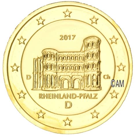 Allemagne 2017 2 Euro Commémorative Porta Nigra Dorée à Lor Fin 24