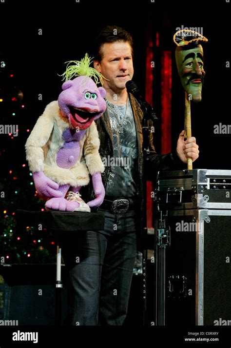 Ventriloquist Jeff Dunham Performs With Peanut And Jose