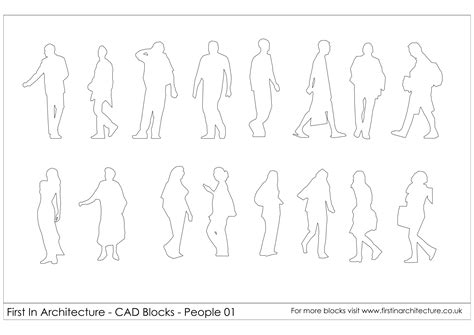 Cad Blocks People 01 First In Architecture