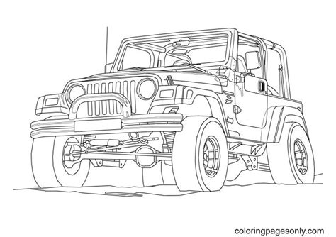 Kleurplaat Oude Auto Kleurplaat Jeep Wrangler Bereken Wat Een All