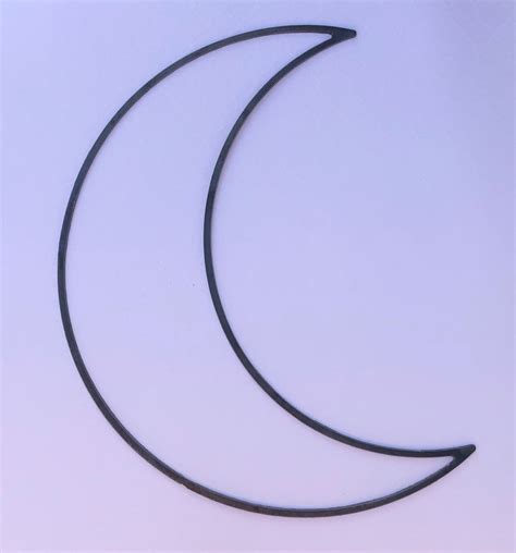 Metal Crescent Moon Macrame Moon Frame Moon Craft Hoop Etsy