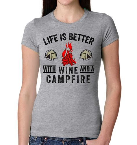 Funny Camping T Shirt Woman Top Campfire Summer T Shirt Etsy In 2021
