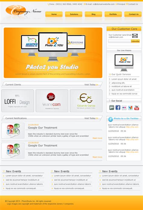 The free website templates that are showcased here are open source, creative commons or totally free. Fresh Free PSD Website Templates | Freebies | Graphic ...