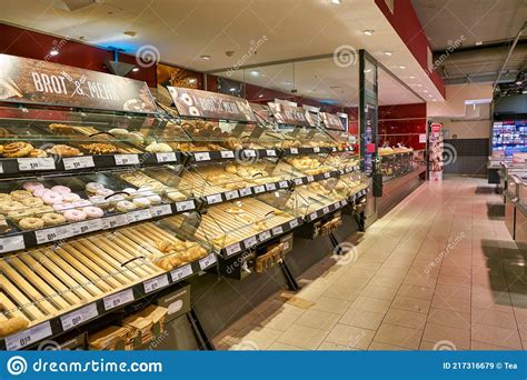 Interior Shot Of Rewe City Supermarket Editorial Stock Image Image Of