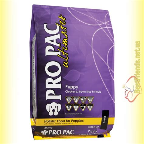 When puppies are weaned around 6 to 8 weeks old, they'll need to transition to a puppy food diet. Pro Pac Puppy Chicken & Brown Rice Formula корм для щенков ...