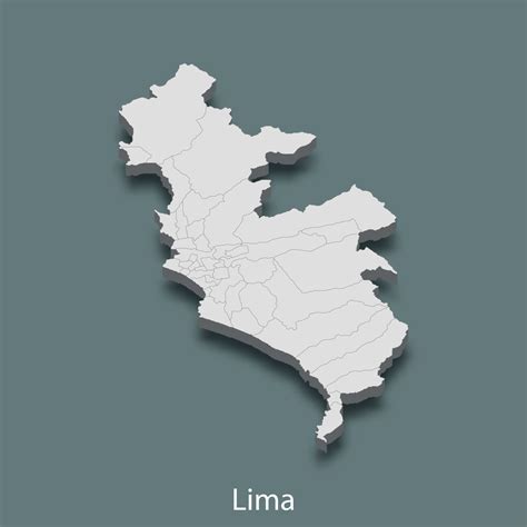 Mapa Isométrico 3d De Lima Es Una Ciudad De Perú 11309686 Vector En