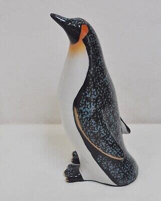 Emperor Penguin Ceramic Figurine Trimmed In Gold EBay