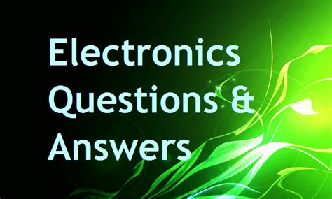 ️ Basic Electronics Questions And Answers Pdf Free Download Inst Tools