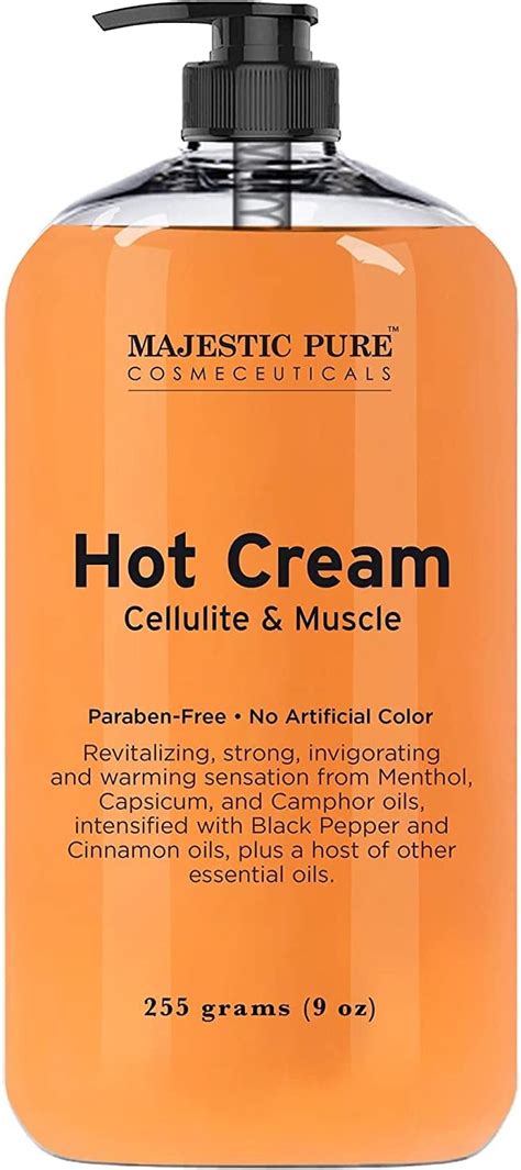 majestic pure hot cream skin tightening sweat cream cellulite cream for thighs and butt
