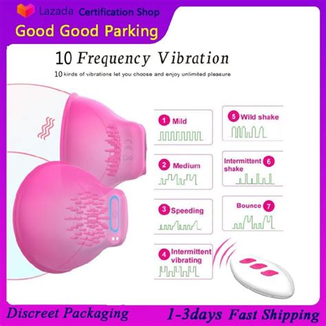10 Speeds Breast Massager Nipple Sucker Vibrator With Remote Control For Women Breast Massage