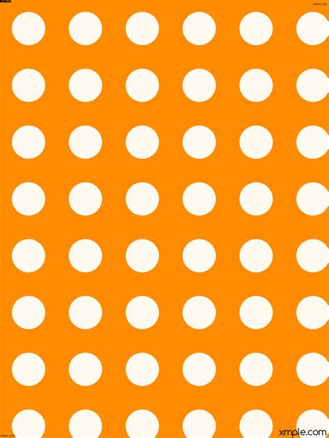 Wallpaper Polka Dots Spots Orange White Ff8c00 Fffaf0 240° 145px