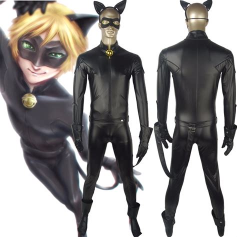 Cat Noir Adrien Agreste Cat Noir Jumpsuit Catsuit Outfit Full Set