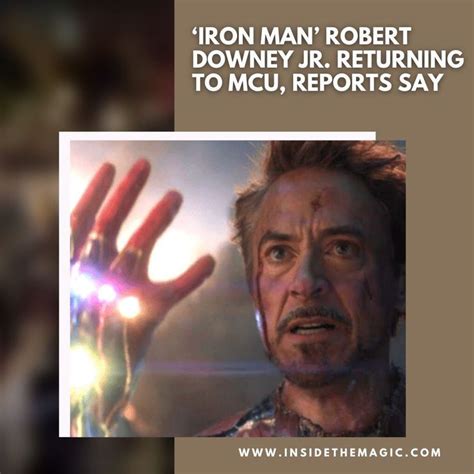 Iron Man Robert Downey Jr Returning To Mcu Reports Say In Robert Downey Jr Downey