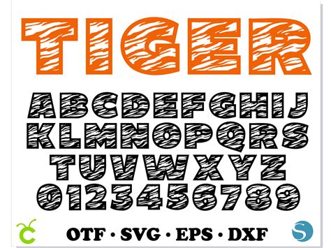 Tiger Font SVG Cricut Tiger Font OTF Tiger SVG Letters SVG Inspire