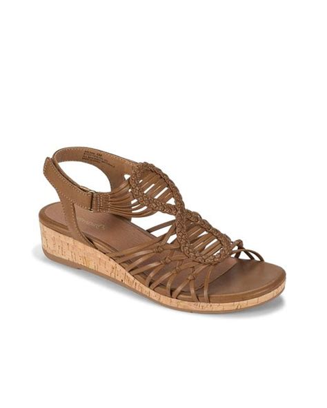 Baretraps Synthetic Areana Wedge Sandal In Brown Lyst