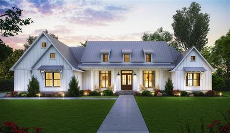 Siraj tech 23.585 views5 months ago. Classic white Modern farmhouse plan with metal tin roof ...