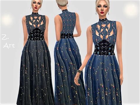 Vintagez 11 Extravagant Evening Dress By Zuckerschnute20 Sims 4