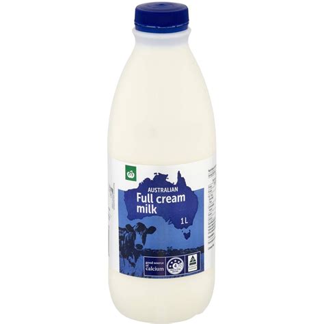 Woolworths Full Cream Milk Milk 1l Woolworths