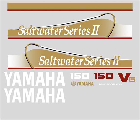 Yamaha 150hp V6 Saltwater Series Decal Kit Pulse Decals