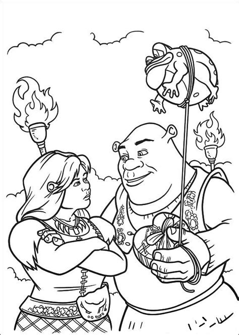 Top Shrek Coloring Pages With Fiona And Friends Coloring Pages