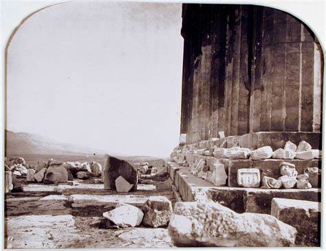 William James Stillman Profile Of The Eastern Façade Of The Parthenon