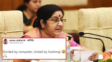 twitterati find sushma swaraj s response to elderly man s request for help ‘funny and sincere