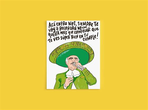 Vicente Fernandez Happy Birthday Happy Fathers Day Card Etsy