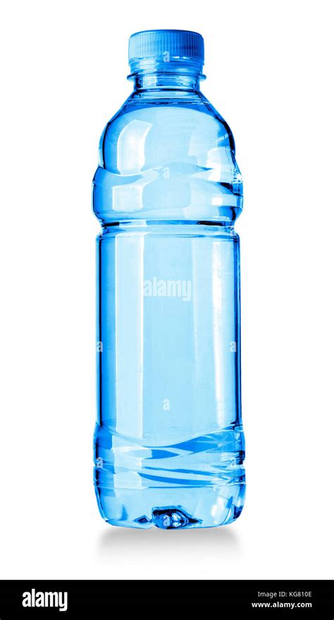 Blue Water Bottle Isolated On White With Clipping Path Stock Photo Alamy