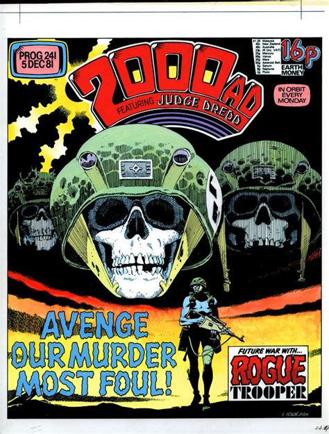 Rogue Trooper Cover Art By Dave Gibbons For 2000ad Prog 241 From