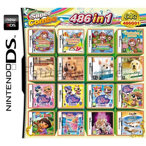 Multiple roms compressed and packed into a set of 100. 486 in 1 NDS Game Pack Games Card For DS 2DS New 3DS XL ...