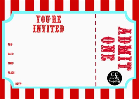 Exclusive for gsc members only. Admit One Birthday Invitations Printable | BirthdayBuzz