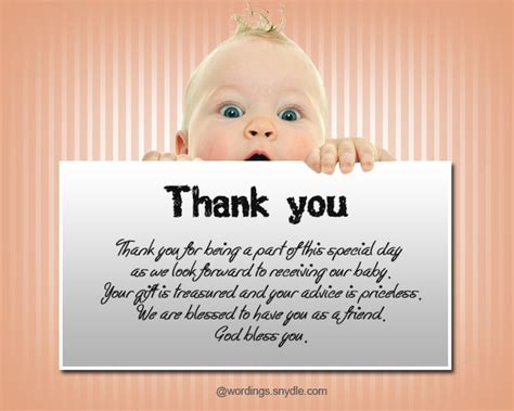 Thank You Message For Baby Shower Party Escapeauthority Com