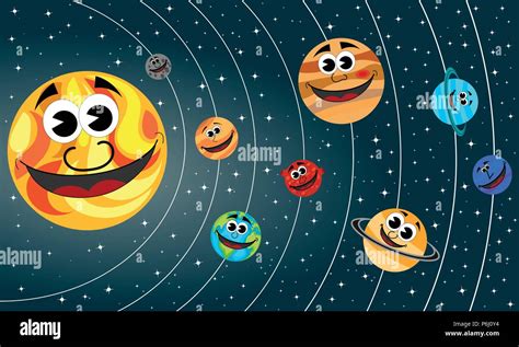 Solar System Cartoon