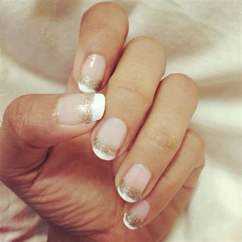 French Manicure With Gold Manicure My Nails French Manicure