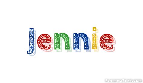 Jennie ロゴ フレーミングテキストからの無料の名前デザインツール