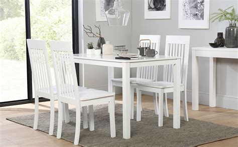 Unsure about the shipping cost? Milton White Dining Table with 4 Oxford Chairs Only £269 ...