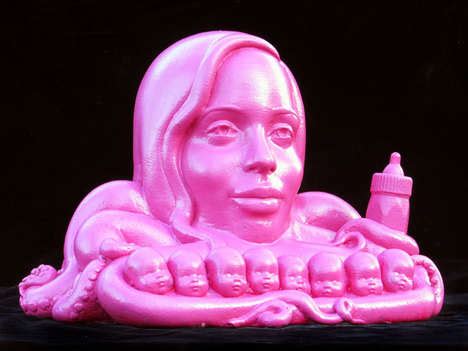 Pink Thing Of The Day Octo Mom As Collectible Art The Worley Gig