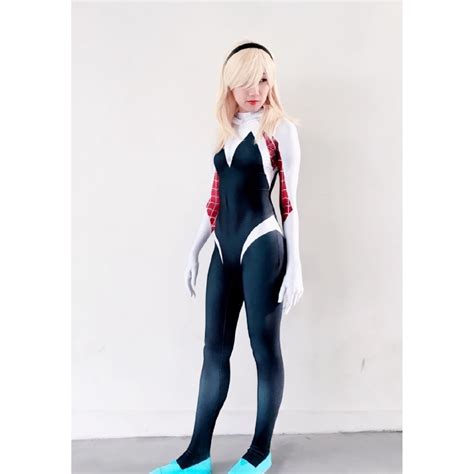 Mua Spider Gwen Stacy Costume 3d Print Spandex Spiderman Cosplay Female Spider Suit Giá Rẻ Nhất