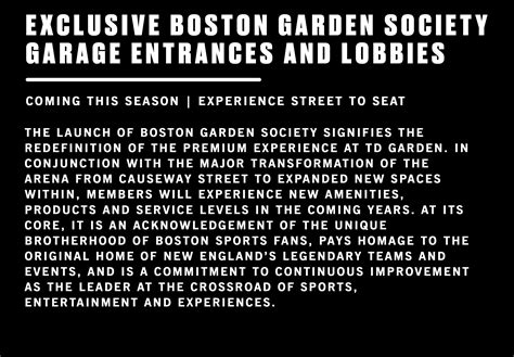Td Garden Boston Garden Society
