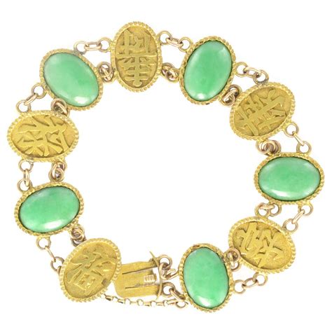 Bracelet Ancien Jade Et Or Bijouxbaume