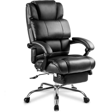 Original amount $453.00 save 20%. Merax Black Ergonomic PU Leather Big and Tall Office Chair ...